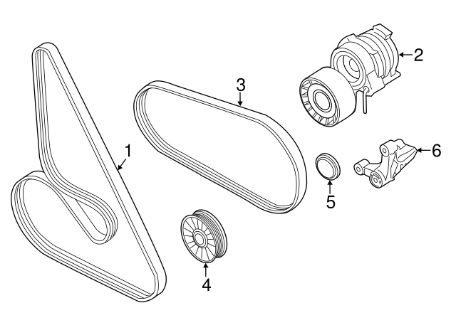 G23 model code) Serpentine Belt diagram.png