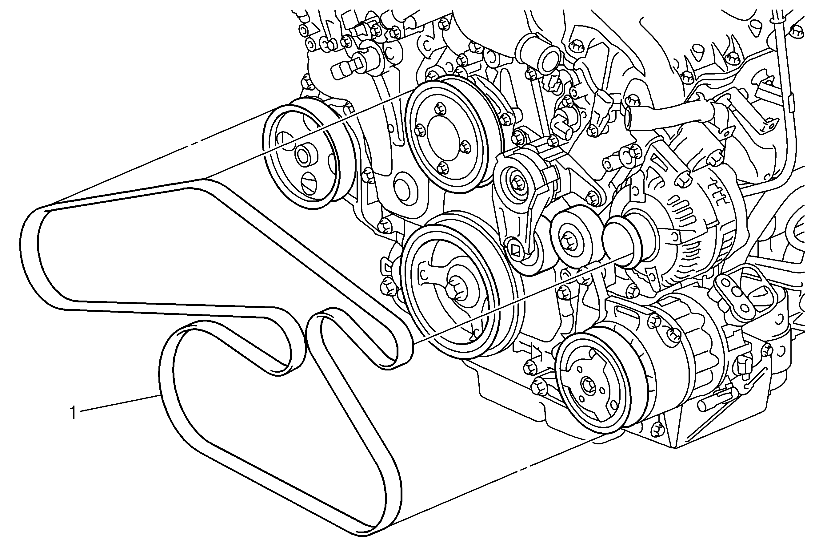 Buick Enclave Serpentine Belt diagram.png