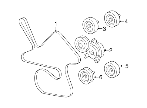 Buick LaCrosse Serpentine Belt diagram.png