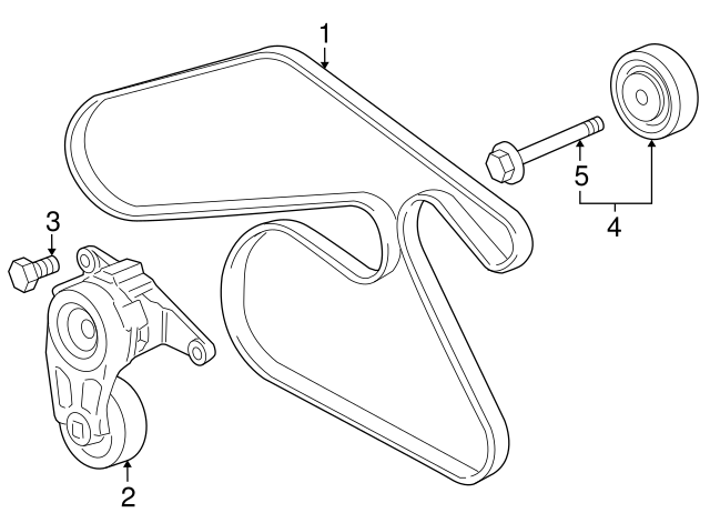 Cadillac-XTS Serpentine Belt diagram.png