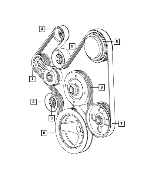 Chrysler-Aspen Serpentine Belt diagram.png