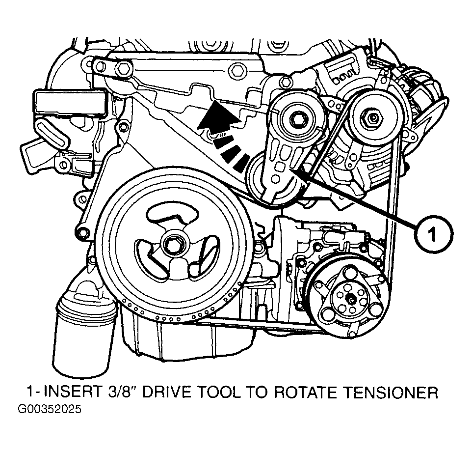 Chrysler-Sebring Serpentine Belt diagram.gif