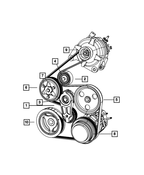 Chrysler-Town-and-Country Serpentine Belt diagram1.png