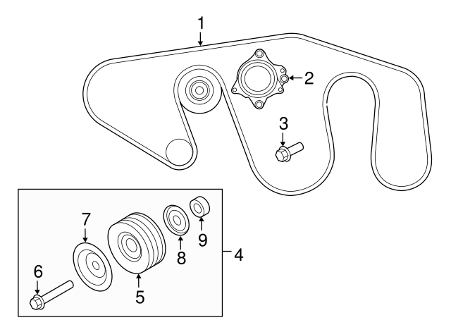 Infiniti-QX80 Serpentine Belt diagram.png