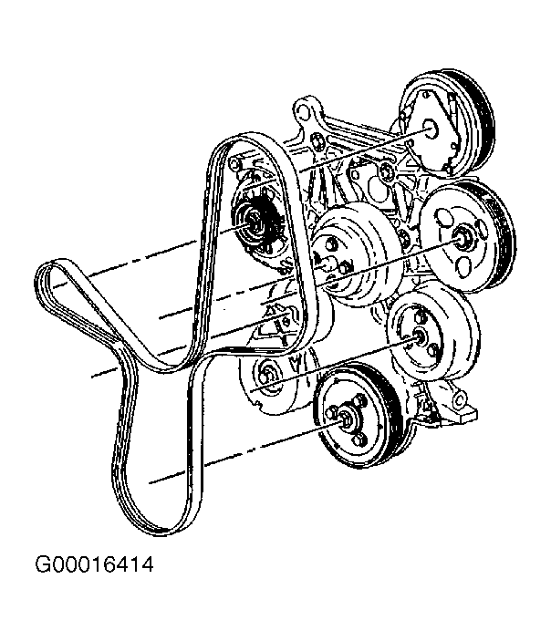 Isuzu-Vehicross Serpentine Belt diagram2.gif