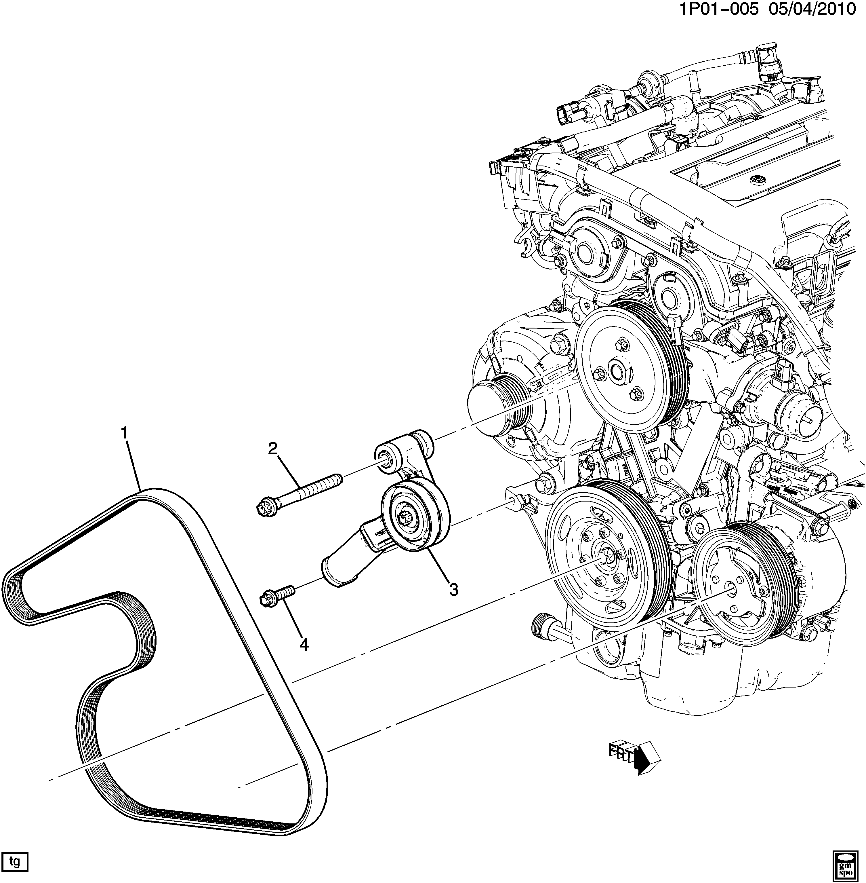 Buick Encore Serpentine Belt diagram .png