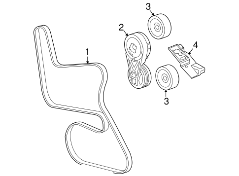 Buick Terraza Serpentine Belt diagram2.png