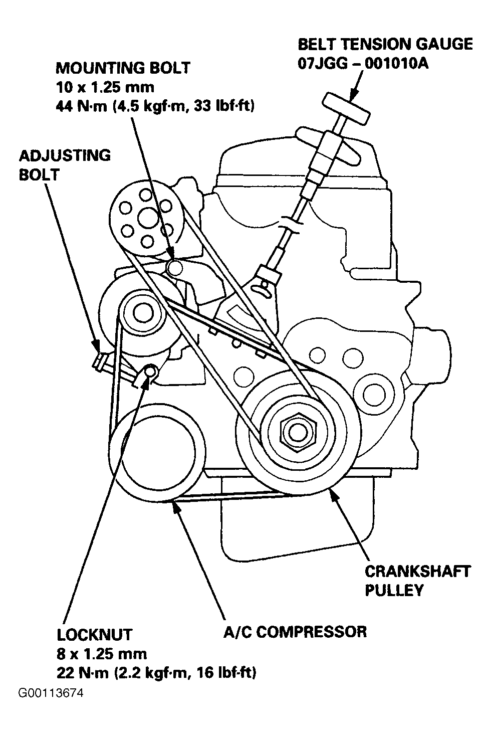 Honda Insight Serpentine Belt diagram.gif