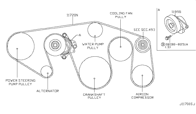 Infiniti-QX80 Serpentine Belt diagram1.png