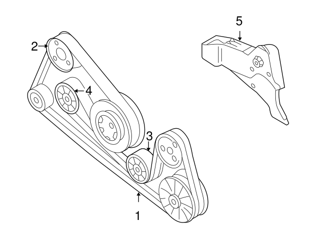 Audi A8 Serpentine Belt diagram.png