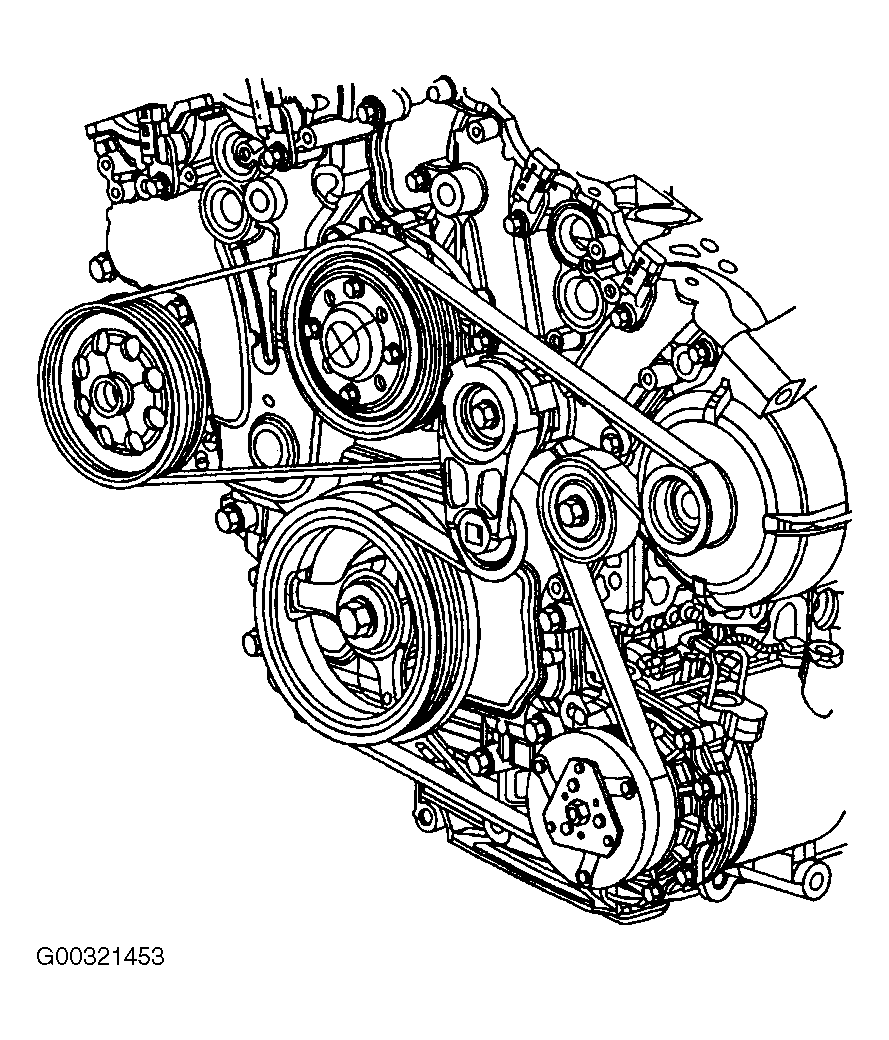 Buick Rendezvous Serpentine Belt diagram .gif