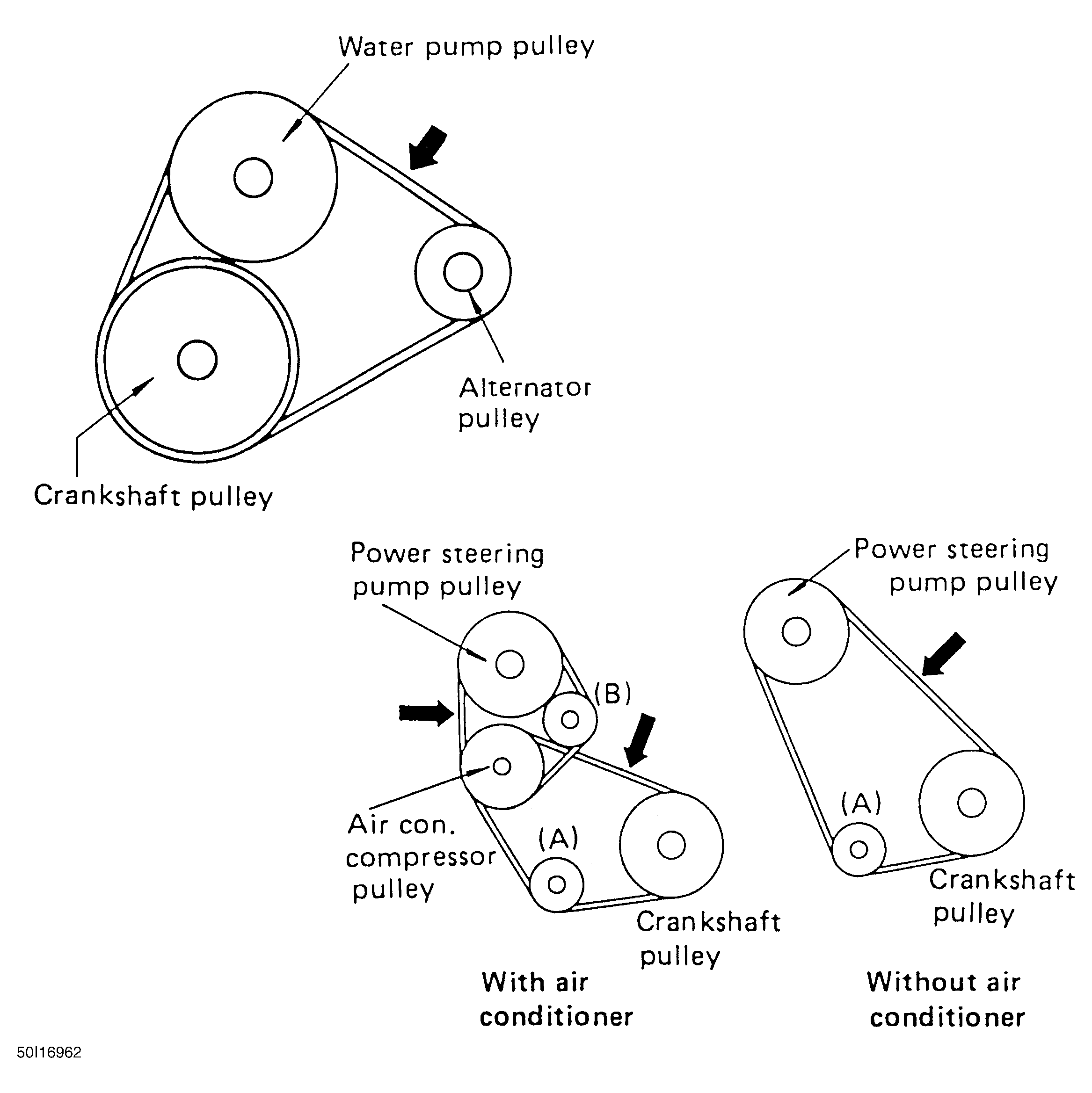 Isuzu Bellel Serpentine Belt diagram.gif