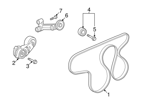 Isuzu i 290 Serpentine Belt diagram.png