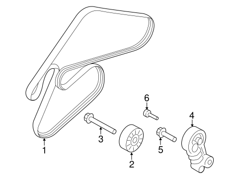 Kia-Cadenza Serpentine Belt routing diagram.png