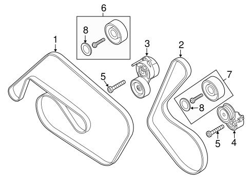 Audi-S5 Serpentine Belt diagram.png